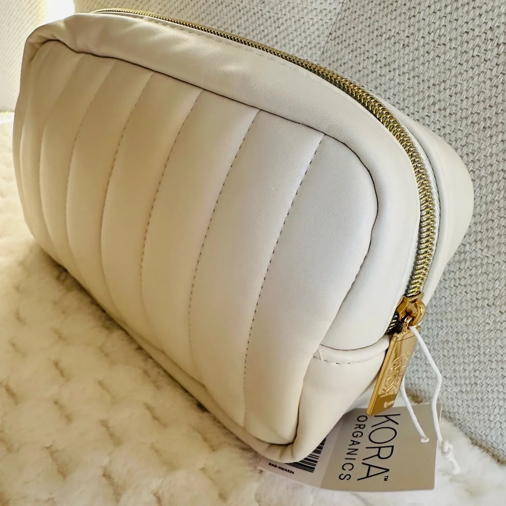 Kora Organics Quilted Cosmetic Bag, NWT